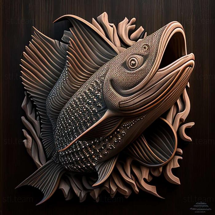 3D модель Кольчужный сомик акантовая рыба (STL)